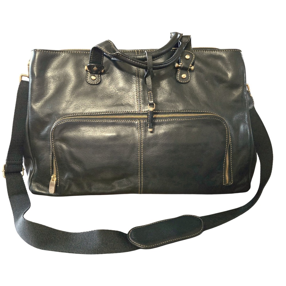Liz Claiborne NYC Classic Chic NWOT BROWN Leather Crossbody Luxury Work Tote